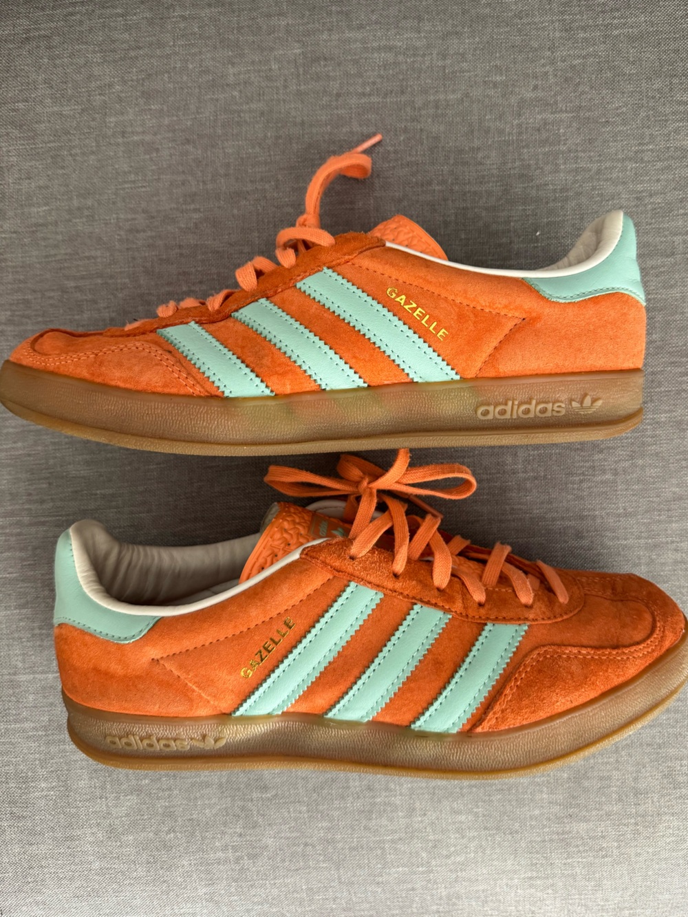 Adidas Originals Gazelle Indoor Orange Clear Mint unisex sneakers
